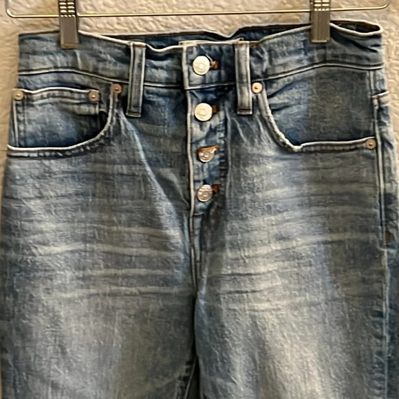 Madewell Cali Demi-Boot Jeans in Dory Wash: Comfort Stretch Size 24 - Picture 6 of 9
